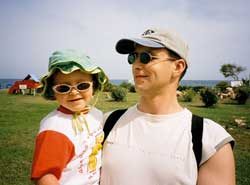 Томаш Лис образца 2004 года с дочерью